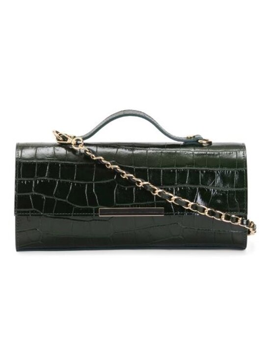 Divina Firenze Handbags - DIVINA FIRENZE Made In Italy Leather Crocodile Top Handle Clutch